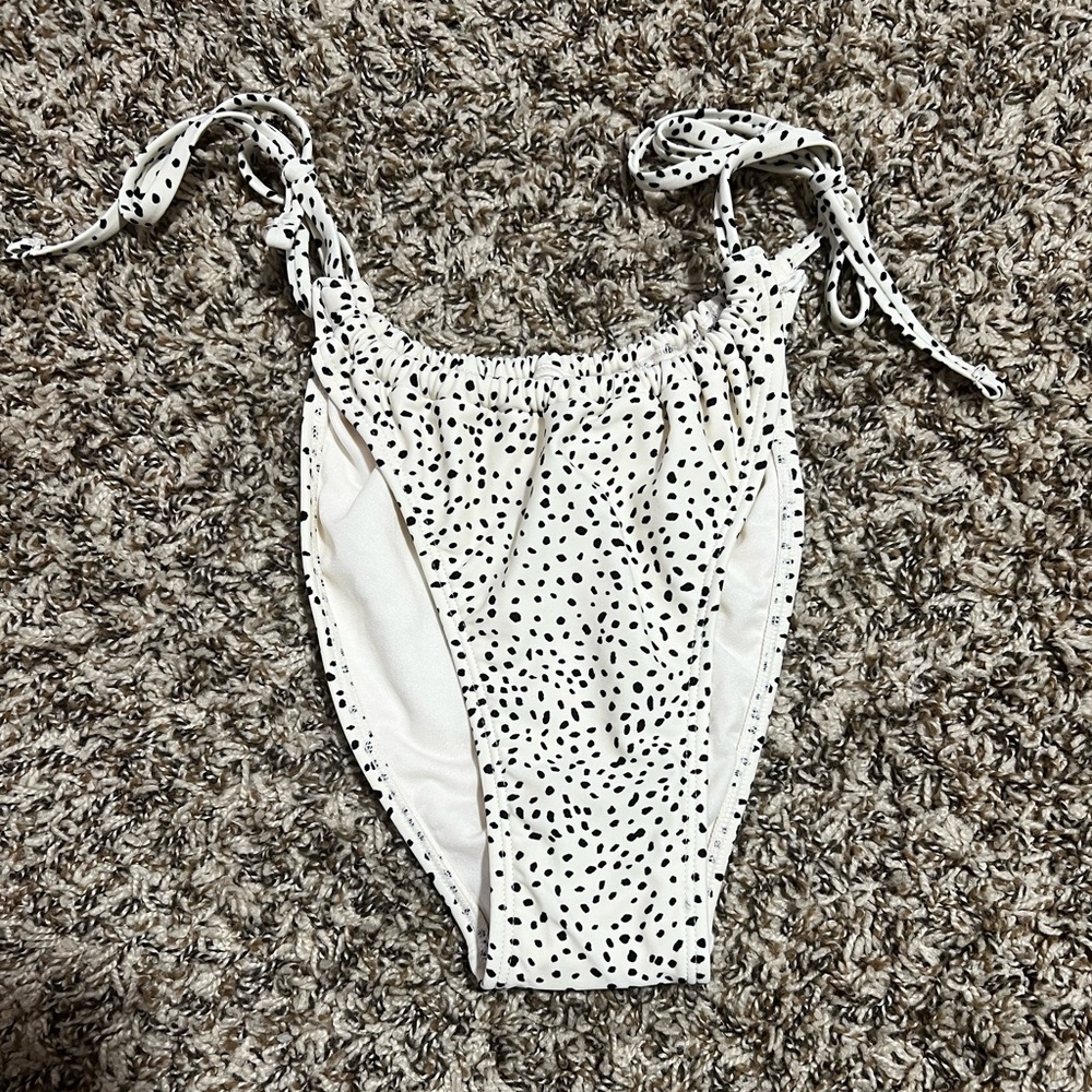Xhilaration Cream and Black Polka Dot Bikini Bottom